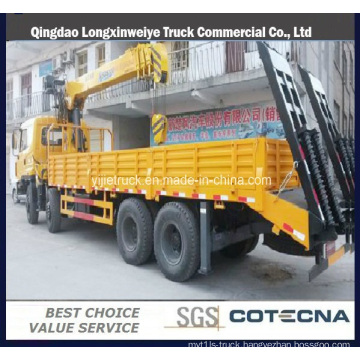 60-80ton Cargo Dropside Lowbed Semi Trailer with Rear Ramps